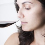 Smelling a red wine Smelling a red wine
