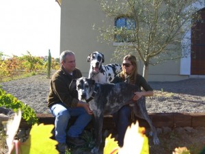 Agostino and Paulette Gamba with Dogs