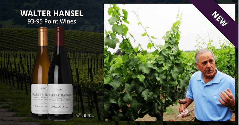 Walter Hansel 2014 Cahill Pinot Noir and Cuvee Alyce Chardonnay
