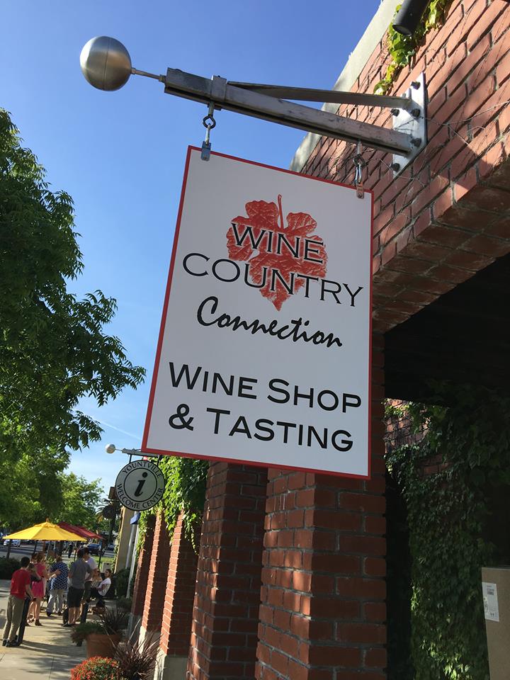 alt="Wine Country Connection Wine Shop & Tasting sign"