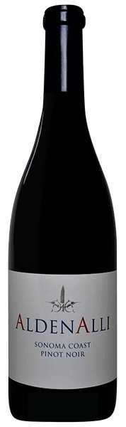 alt="AldenAlli Sonoma Coast Pinot Noir bottle"