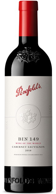 alt="Penfolds 2018 Bin 149 Cabernet Sauvignon bottle"