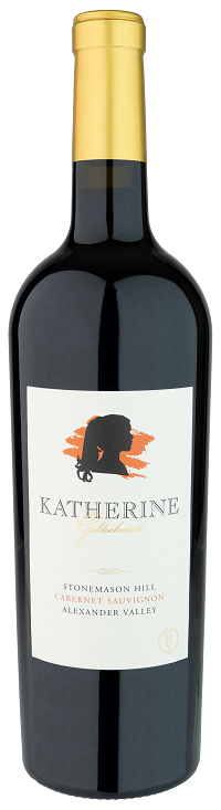 alt="Katherine Goldschmidt 2019 Cabernet Sauvignon Stonemason Hill Vineyard bottle"