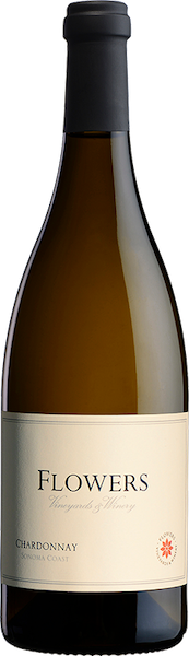 alt="Flowers 2019 Sonoma Coast Chardonnay bottle"