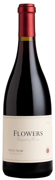 alt="Flowers Sonoma Coast Pinot Noir bottle"