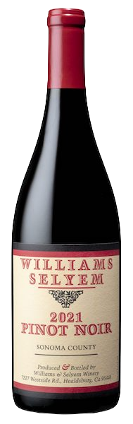 alt="Williams Selyem Sonoma County Pinot Noir bottle"