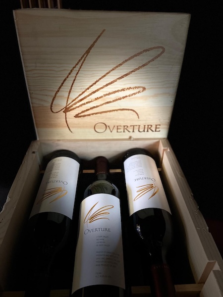 alt="Overture NV Napa Valley Red Wine by Opus One 6-bottle wooden chest"
