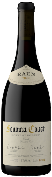 alt="RAEN Royal St. Robert Cuvée Pinot Noir bottle"