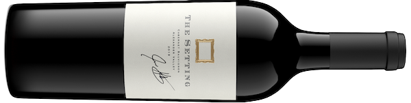alt="The Setting Alexander Valley Cabernet Sauvignon bottle side view"