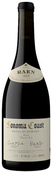 alt="RAEN Royal St. Robert Cuvée Pinot Noir bottle"