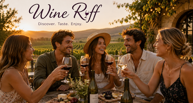 Join Us banner of a group of friends enjoying wine in a vineyard setting Join Us banner of a group of friends enjoying wine in a vineyard setting